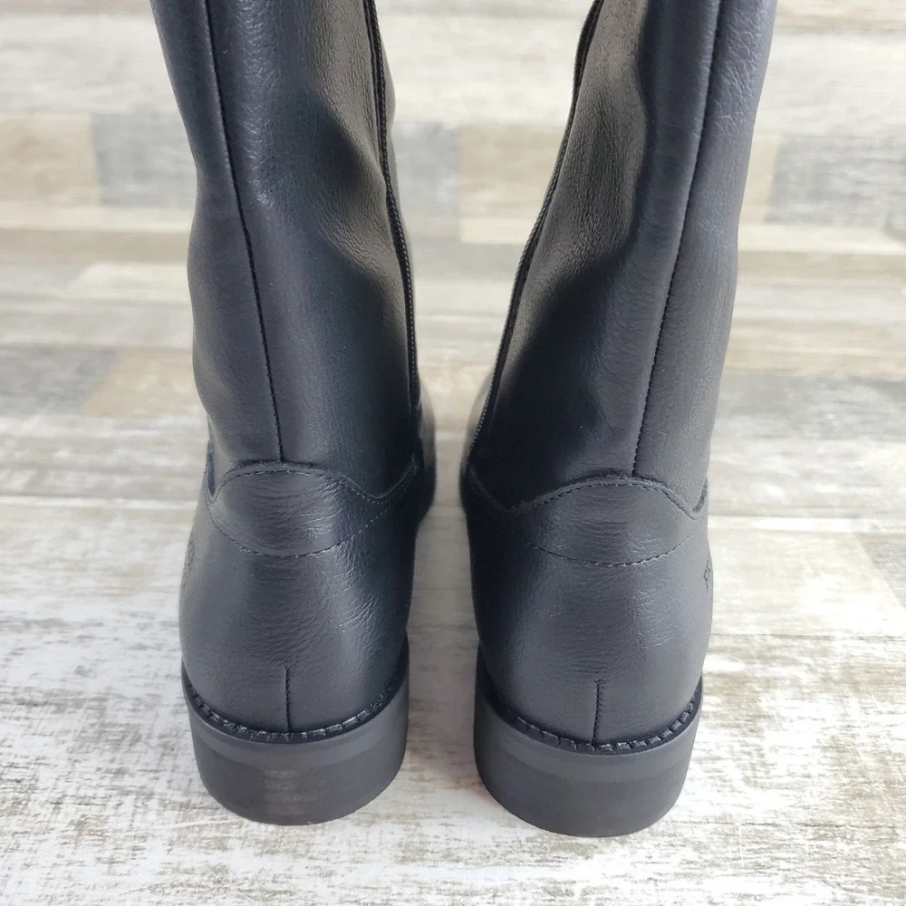 Frye and Co. Kellie Womens Knee High Boots Sz 6 W Black Button Side Zip